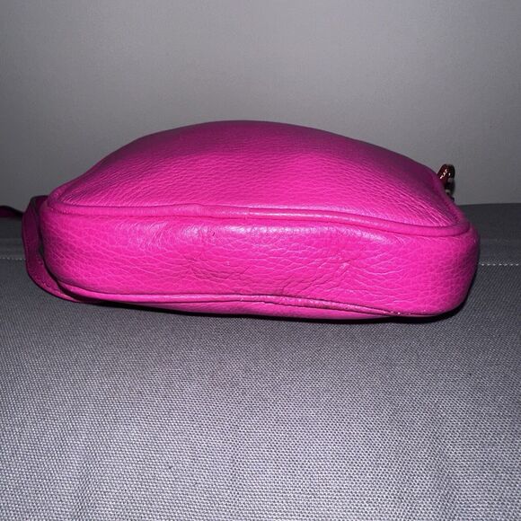 MICHAEL KORS PINK LEATHER MESSENGER CROSSBODY BAG GOLD CHAIN EUC - Picture 7 of 7